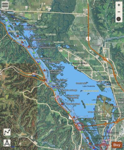 Lake Onalaska depth contour Map - i-Boating App - Satellite