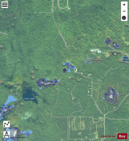 Lake Beaver depth contour Map - i-Boating App - Satellite