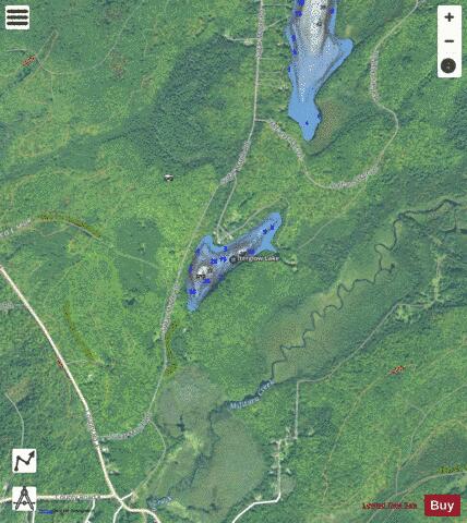 Afterglow Lake depth contour Map - i-Boating App - Satellite