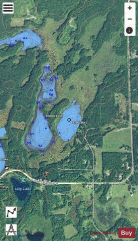 Ann Lake depth contour Map - i-Boating App - Satellite