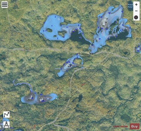 Anodanta Lake depth contour Map - i-Boating App - Satellite