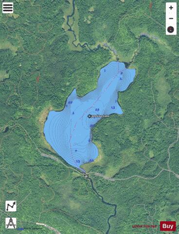 Apeekwa Lake depth contour Map - i-Boating App - Satellite