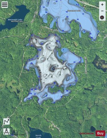 Armour Lake depth contour Map - i-Boating App - Satellite
