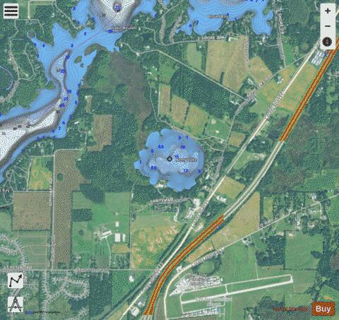 Army Lake depth contour Map - i-Boating App - Satellite