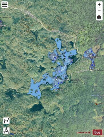 Audie Lake depth contour Map - i-Boating App - Satellite