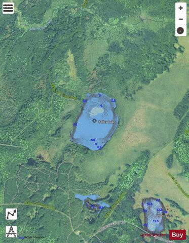 Bailey Lake depth contour Map - i-Boating App - Satellite