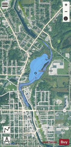 Barton Pond depth contour Map - i-Boating App - Satellite