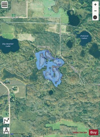 Bass Lake C depth contour Map - i-Boating App - Satellite