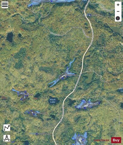 Beaver Lake A depth contour Map - i-Boating App - Satellite
