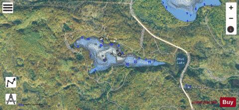 Bellevue Lake depth contour Map - i-Boating App - Satellite