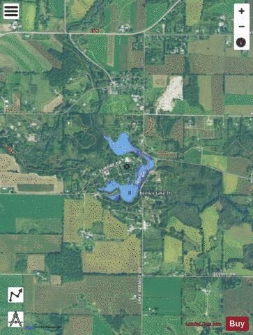 Bernice Lake depth contour Map - i-Boating App - Satellite