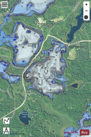 Big Carr Lake depth contour Map - i-Boating App - Satellite