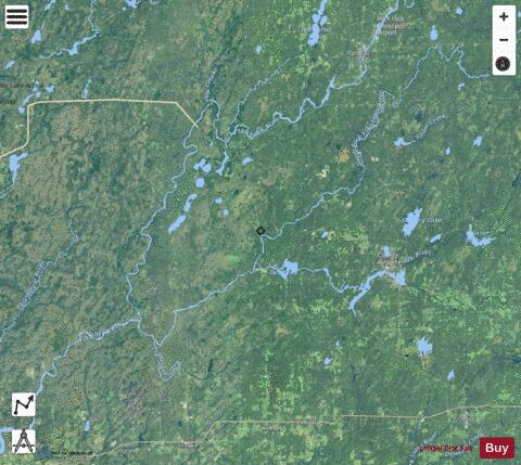 Big Falls Flowage depth contour Map - i-Boating App - Satellite