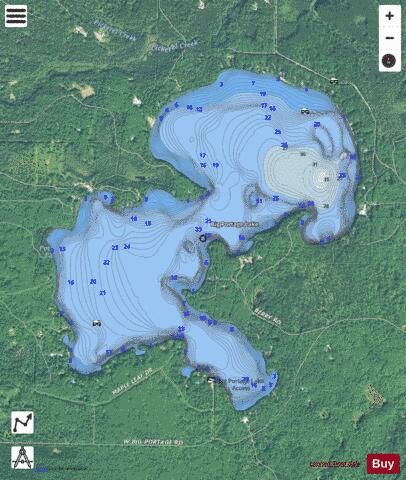 Big Portage Lake depth contour Map - i-Boating App - Satellite