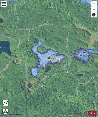 Bird Lake depth contour Map - i-Boating App - Satellite