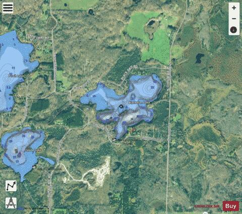 Black Dan Lake depth contour Map - i-Boating App - Satellite