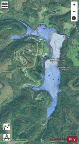 Blackhawk Lake depth contour Map - i-Boating App - Satellite