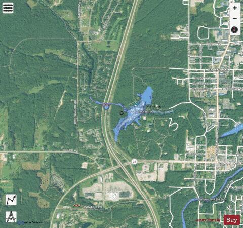 Blass Lake depth contour Map - i-Boating App - Satellite