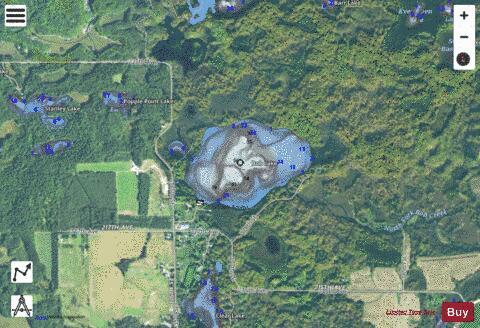 Bob Lake depth contour Map - i-Boating App - Satellite
