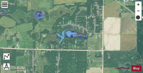 Boelter Lake depth contour Map - i-Boating App - Satellite