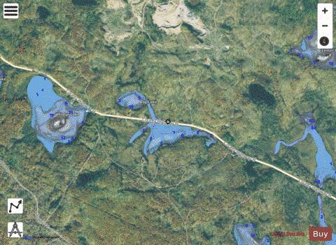 Bog Lake depth contour Map - i-Boating App - Satellite