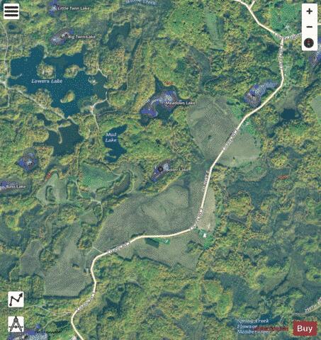 Boiler Lake depth contour Map - i-Boating App - Satellite