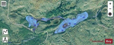 Bucks Lake depth contour Map - i-Boating App - Satellite