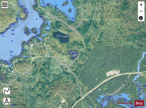 Bullhead Lake depth contour Map - i-Boating App - Satellite