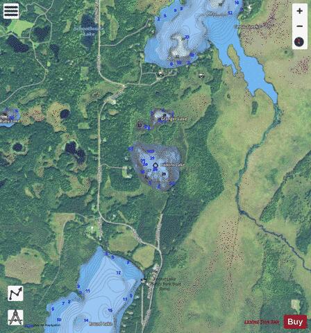 Calkins Lake depth contour Map - i-Boating App - Satellite