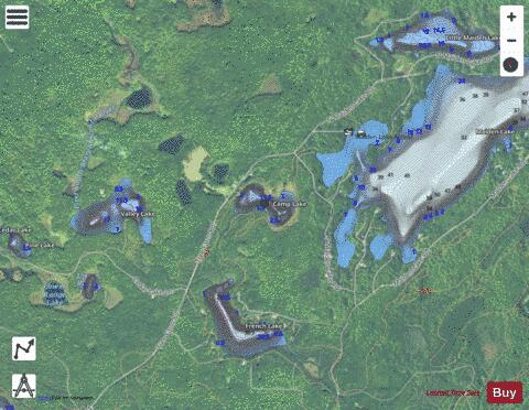 Camp Lake depth contour Map - i-Boating App - Satellite