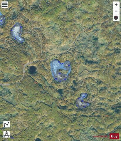 Canthook Lake depth contour Map - i-Boating App - Satellite