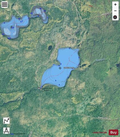Caroline Lake depth contour Map - i-Boating App - Satellite