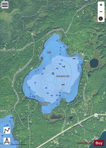 Carpenter Lake depth contour Map - i-Boating App - Satellite