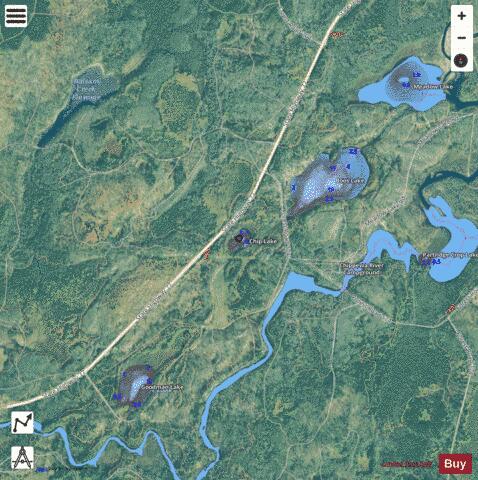 Chip Lake depth contour Map - i-Boating App - Satellite