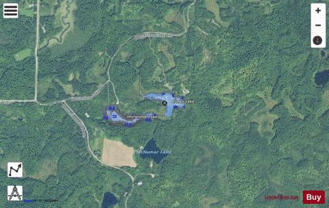 Clarke Lake depth contour Map - i-Boating App - Satellite