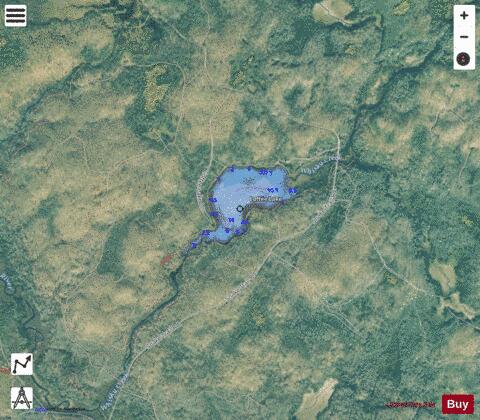 Coffee Lake B depth contour Map - i-Boating App - Satellite