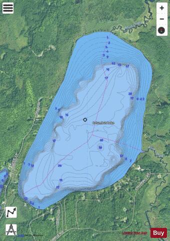 Columbus Lake depth contour Map - i-Boating App - Satellite