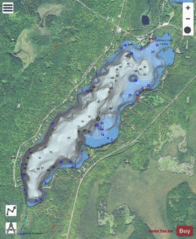 Connors Lake depth contour Map - i-Boating App - Satellite