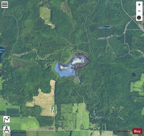 Cooley Lake depth contour Map - i-Boating App - Satellite