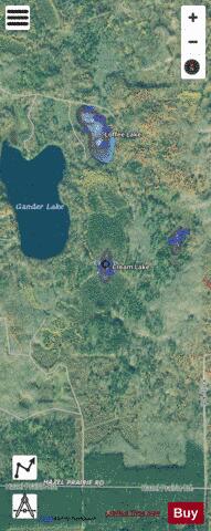 Sugar Lake depth contour Map - i-Boating App - Satellite