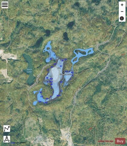 Crooked Lake G depth contour Map - i-Boating App - Satellite