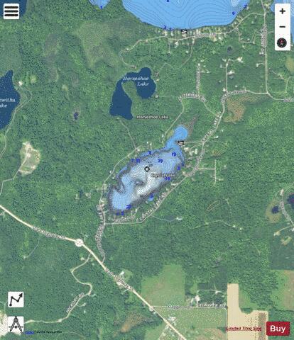 Crystal Lake C depth contour Map - i-Boating App - Satellite