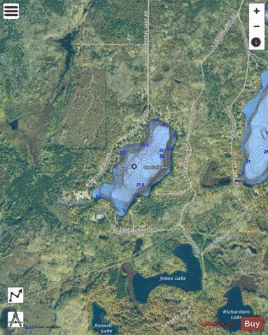 Crystal Lake F depth contour Map - i-Boating App - Satellite