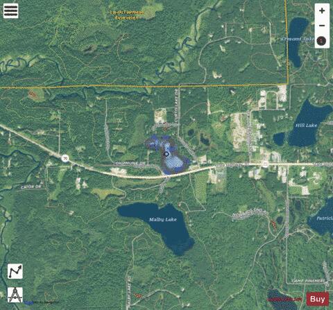 Curtis Lake depth contour Map - i-Boating App - Satellite