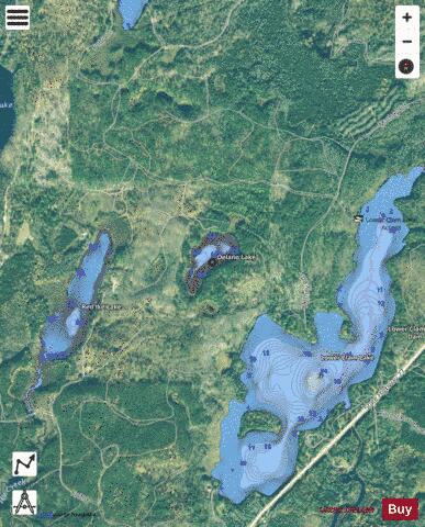 Delano Lake depth contour Map - i-Boating App - Satellite