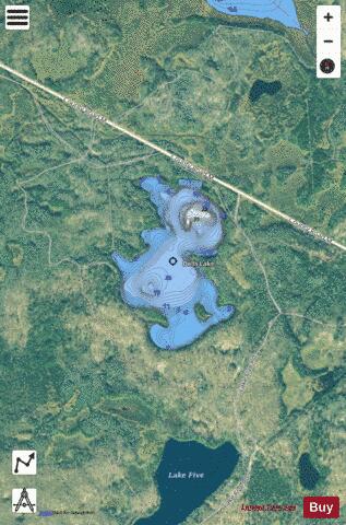 Dells Lake depth contour Map - i-Boating App - Satellite