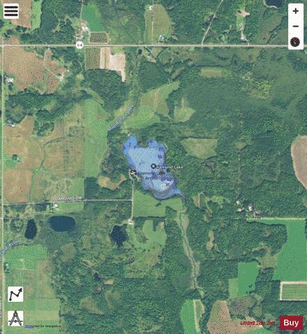Diamond Lake B depth contour Map - i-Boating App - Satellite