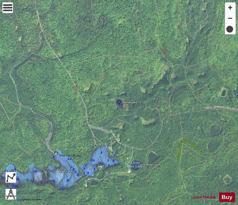 Diene Lake depth contour Map - i-Boating App - Satellite
