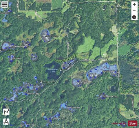 Dumke Lake depth contour Map - i-Boating App - Satellite