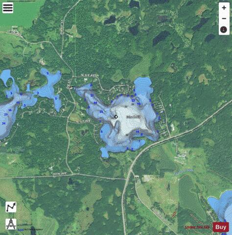 Echo Lake B depth contour Map - i-Boating App - Satellite